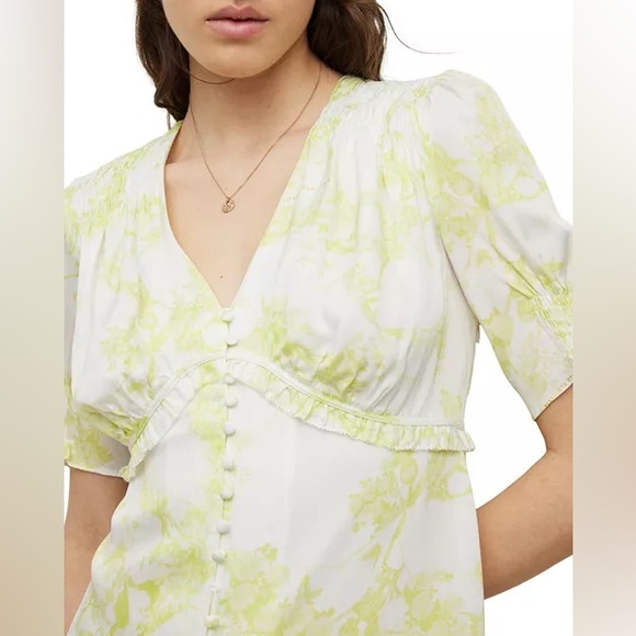 ALL SAINTS Demi Marama Dress-Citrus - Picture 5 of 9